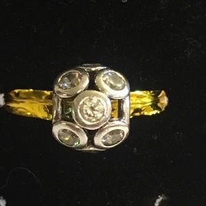 Silver W/ CZ Openworks Pandora Charm